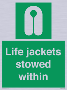 Life jackets stowed within